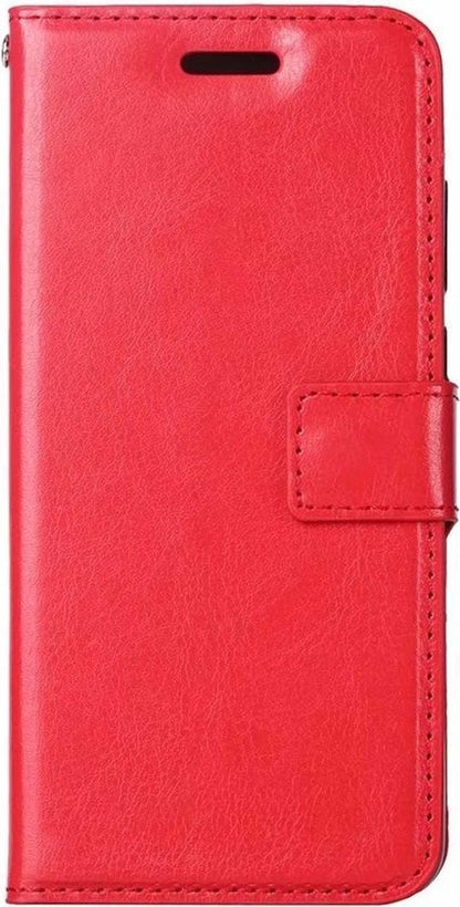 Samsung Galaxy A50 Hoesje Bookcase Cover met Kaarthouder - Rood