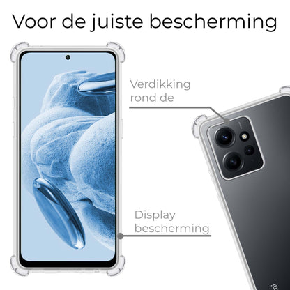 Xiaomi Redmi Note 12 4G Hoesje Shockproof Backcover Siliconen - Transparant