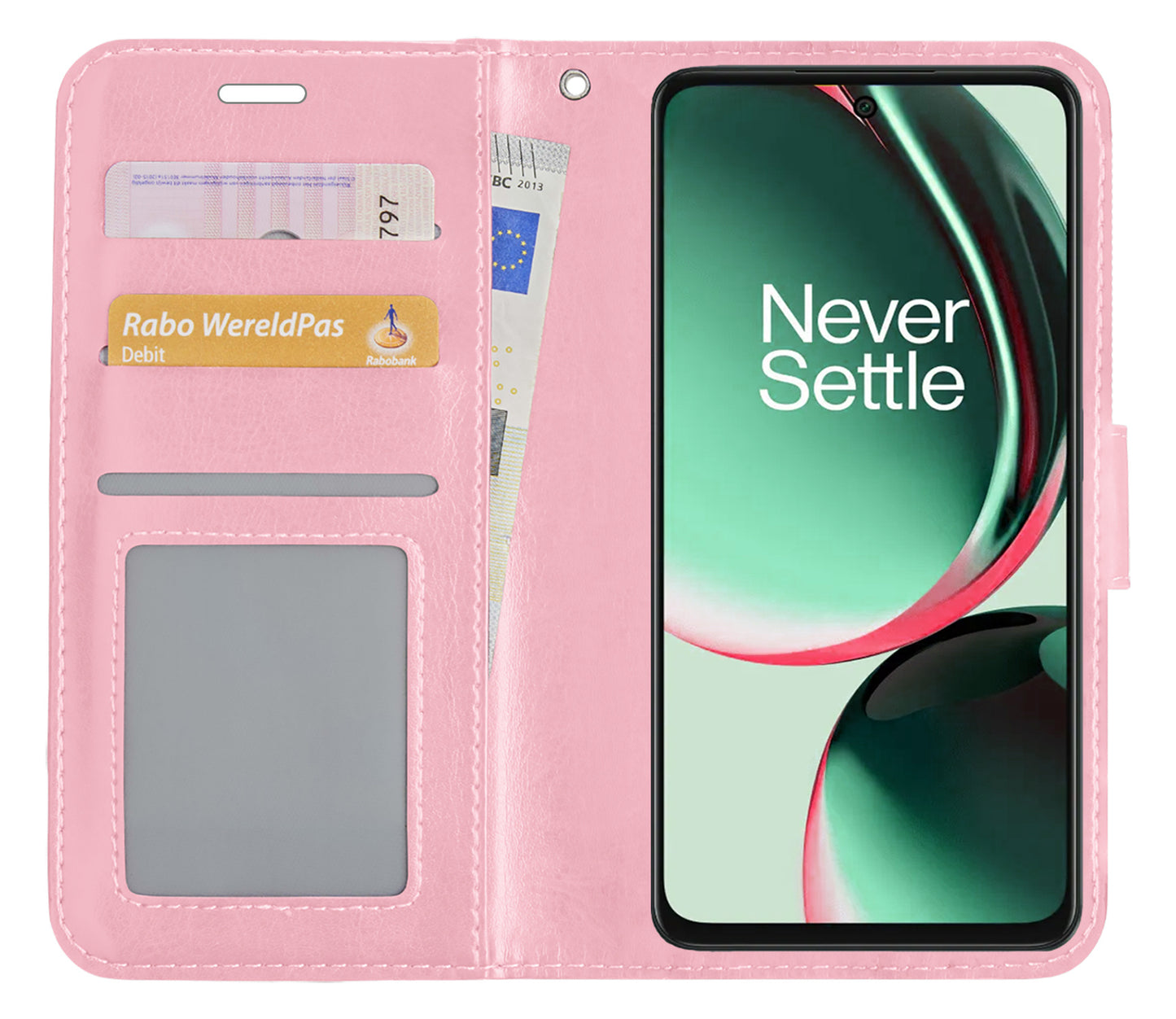 OnePlus Nord CE 3 Lite Hoesje Book Case Kunstleer - Lichtroze