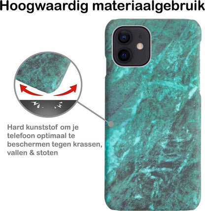 iPhone 11 Hoesje Marmer Hard Case Cover - Groen