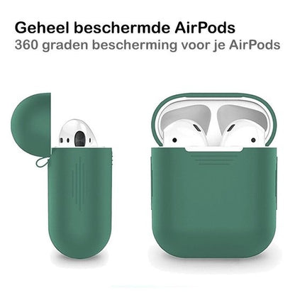 AirPods 1 Hoesje Siliconen Lichtgewicht - Midnight Green