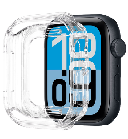 Apple Watch SE 3 44 mm Hoesje Siliconen Backcover Lichtgewicht - Transparant