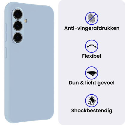 Samsung A57 Hoesje Siliconen Backcover Lichtgewicht - Lichtblauw