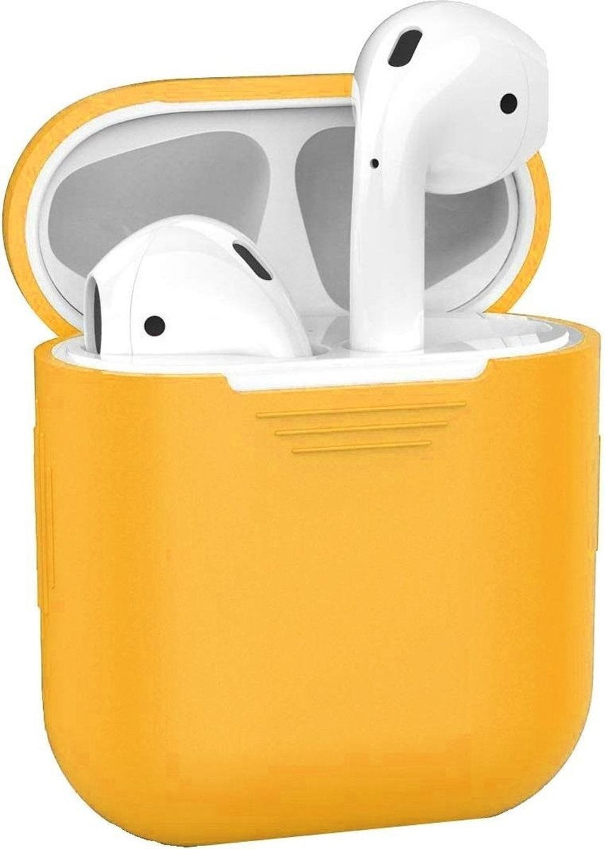 AirPods Hoesje Siliconen met Clip - Oranje