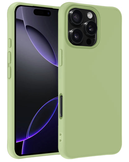 iPhone 16 Pro Max Hoesje Siliconen Backcover Lichtgewicht - Groen
