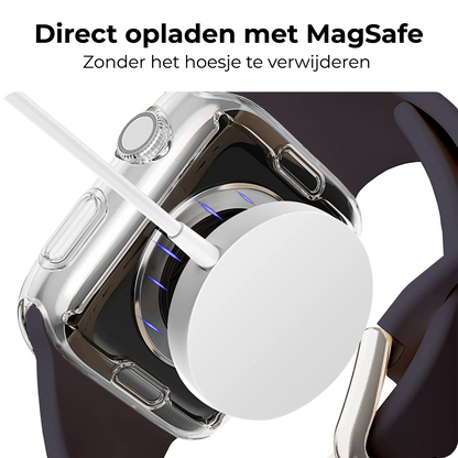Apple Watch 10 46mm Hoesje Siliconen Backcover Lichtgewicht - Transparant