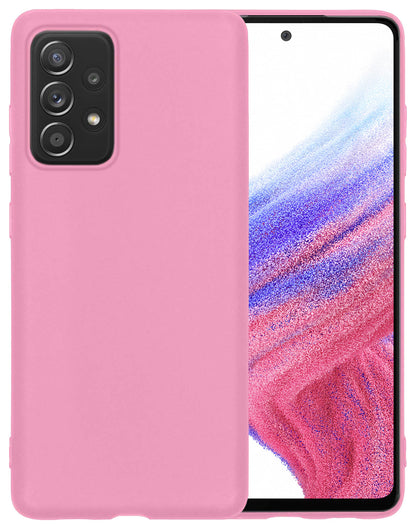 Samsung A53 Hoesje Siliconen Backcover Lichtgewicht - Lichtroze