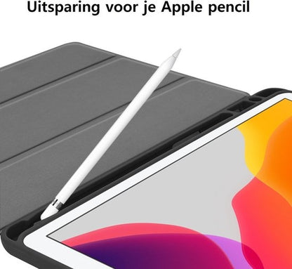 iPad 10.2 2019 Trifold Bookcase Luxe Hoes - Lichtblauw