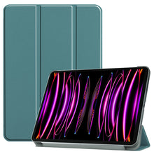 iPad Pro 2022 (12.9 inch) Trifold Bookcase Hoes - Donkergroen