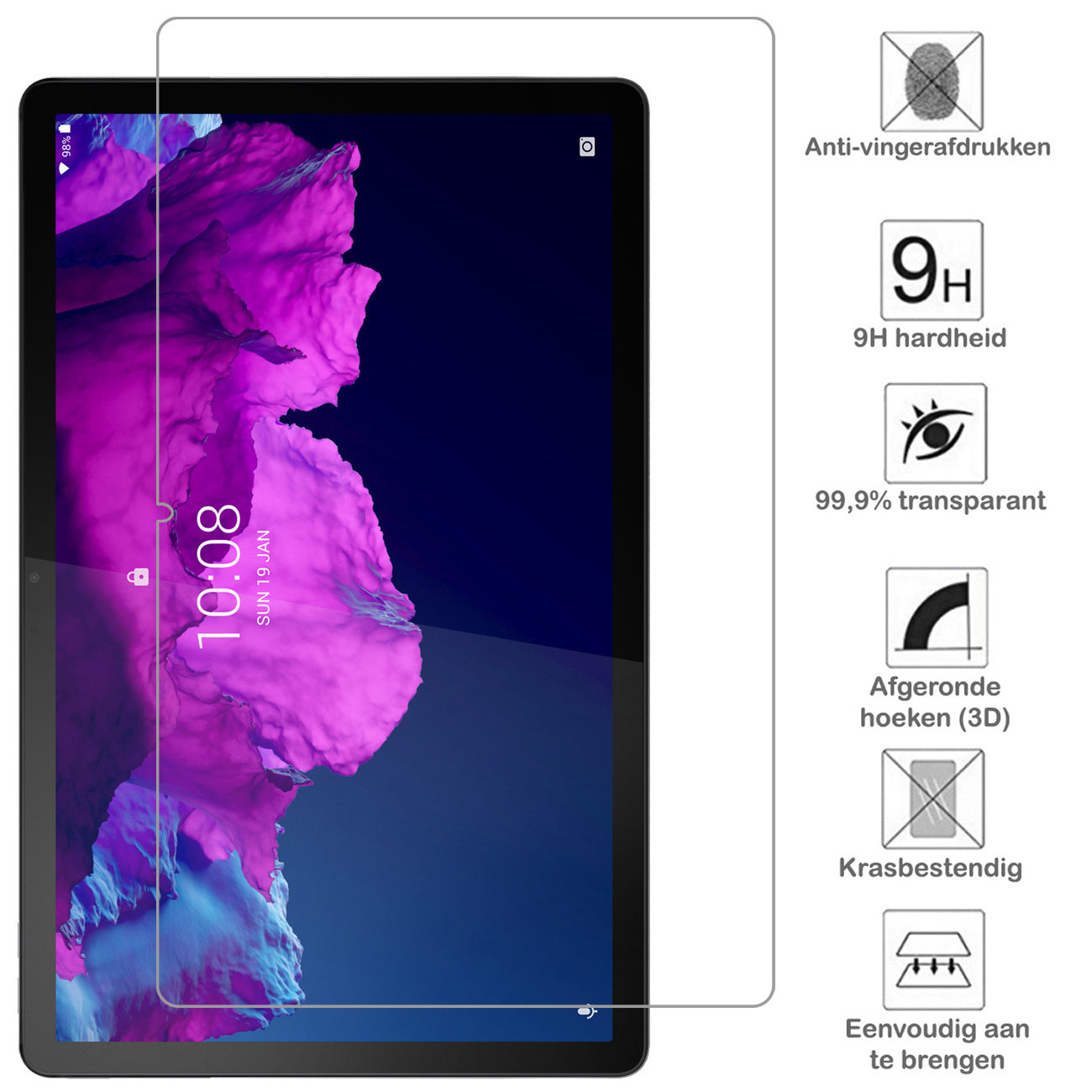 Lenovo Tab P11 Screenprotector Tempered Glass