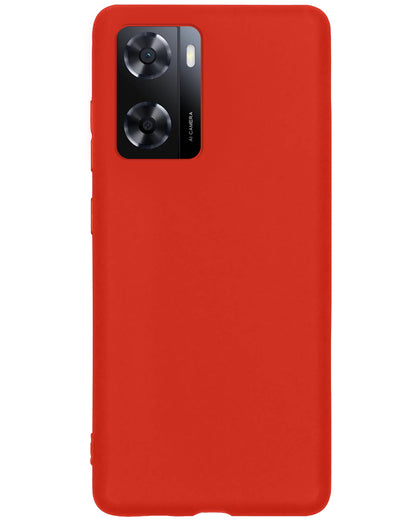 OPPO A57s Hoesje Siliconen Backcover Lichtgewicht - Rood