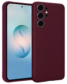 Samsung S26 Ultra Hoesje Siliconen Backcover Lichtgewicht - Aubergine