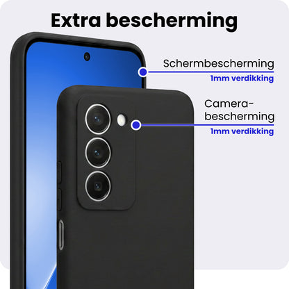 Xiaomi 15 Hoesje Siliconen Backcover Lichtgewicht - Zwart