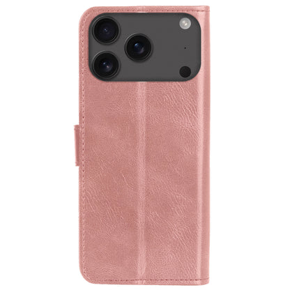 iPhone 17 Pro Max Hoesje Bookcase Cover met Kaarthouder - Rosé goud