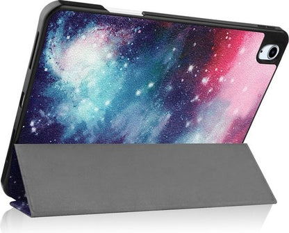 iPad Air 2020 Trifold Bookcase Hoes met Penhouder voor Apple Pen - Galaxy