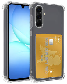 Samsung A17 Hoesje Kaarthouder Backcover Shockproof - Transparant