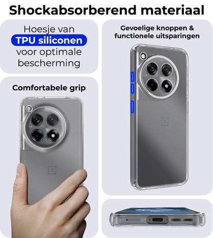 OnePlus 12R Hoesje Siliconen Backcover Lichtgewicht - Transparant