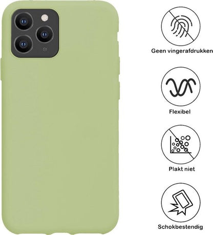 iPhone 11 Pro Max Hoesje Siliconen Backcover Lichtgewicht - Groen