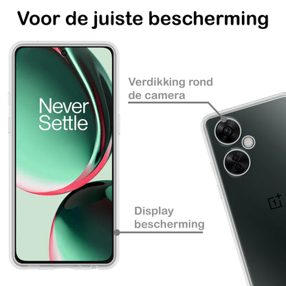 OnePlus Nord CE 3 Lite Hoesje Siliconen Backcover Lichtgewicht - Transparant