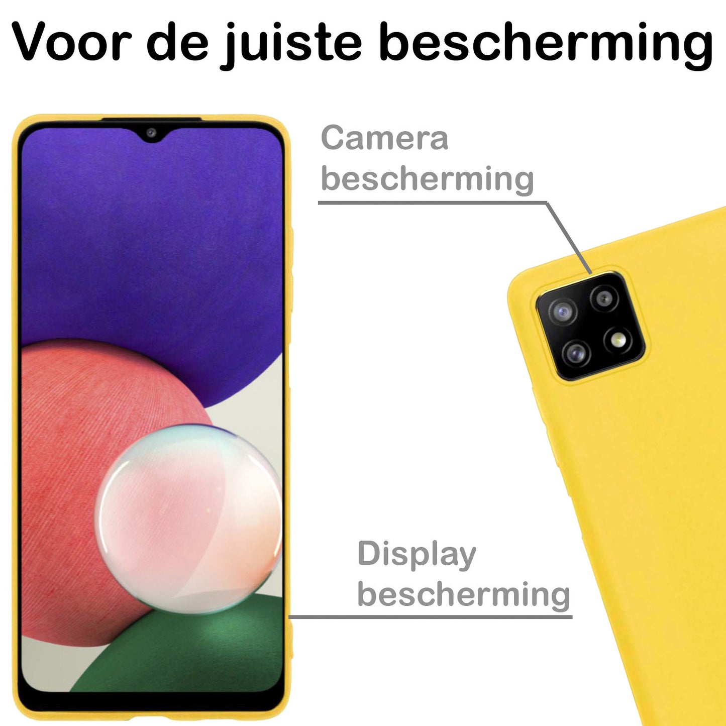 Samsung M22 Hoesje Siliconen - Geel