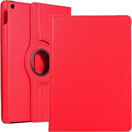 iPad 10.2 2019/2020 Hoesje 360ðð Draaibare Book Case Kunstleer - Rood