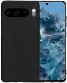 Google Pixel 8 Pro Hoesje Siliconen Backcover Lichtgewicht - Zwart