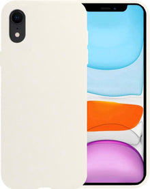 iPhone XR Hoesje Siliconen Backcover Lichtgewicht - Wit