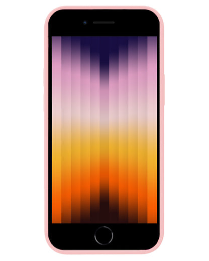 iPhone SE 2022 Hoesje Siliconen Backcover Lichtgewicht - Lichtroze