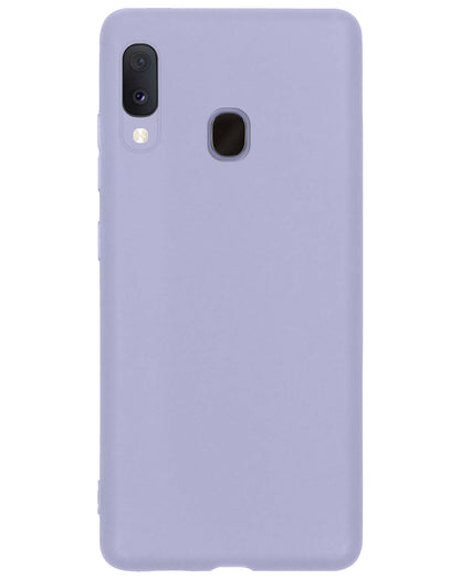 Samsung A20e Hoesje Siliconen Backcover Lichtgewicht - Lila