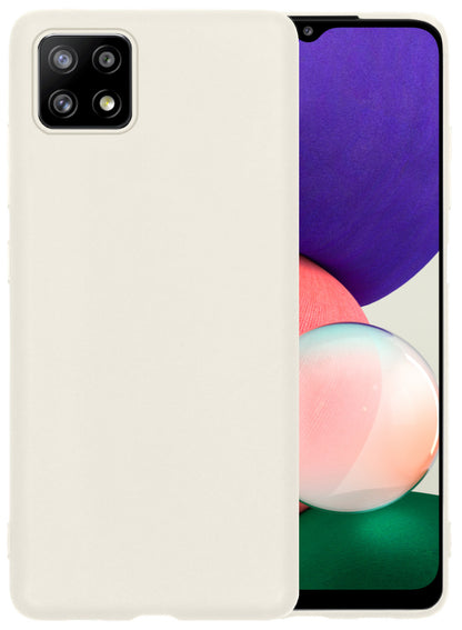 Samsung M22 Hoesje Siliconen Backcover Lichtgewicht - Wit