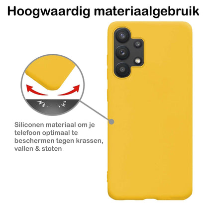 Samsung A32 4G Hoesje Siliconen Backcover Lichtgewicht - Geel
