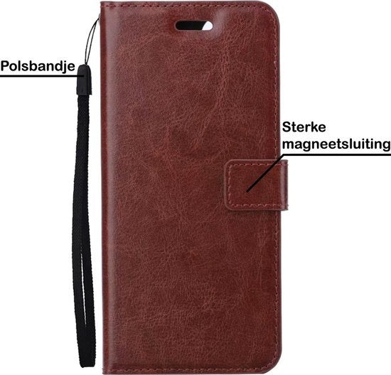 Samsung A22 4G Hoesje Book Case Kunstleer - Bruin