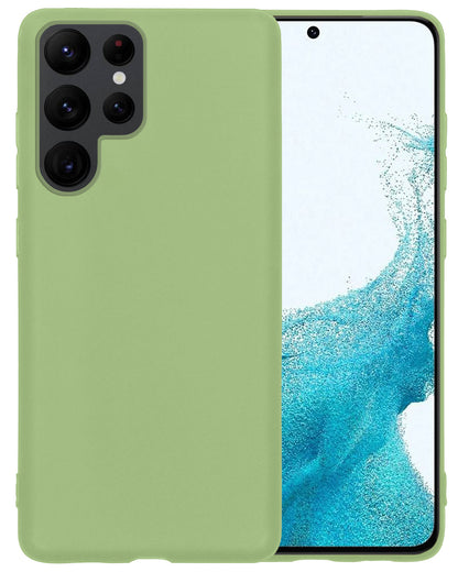 Samsung S22 Ultra Hoesje Siliconen - Groen