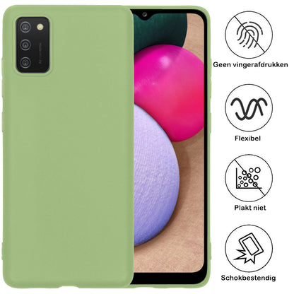 Samsung A03s Hoesje Siliconen Backcover Lichtgewicht - Groen