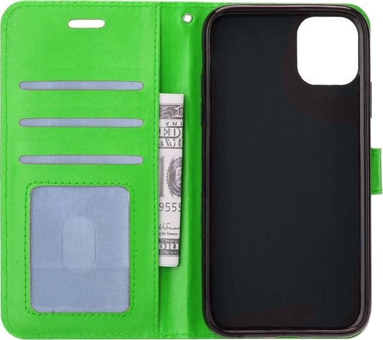 iPhone 11 Hoesje Book Case Kunstleer - Groen