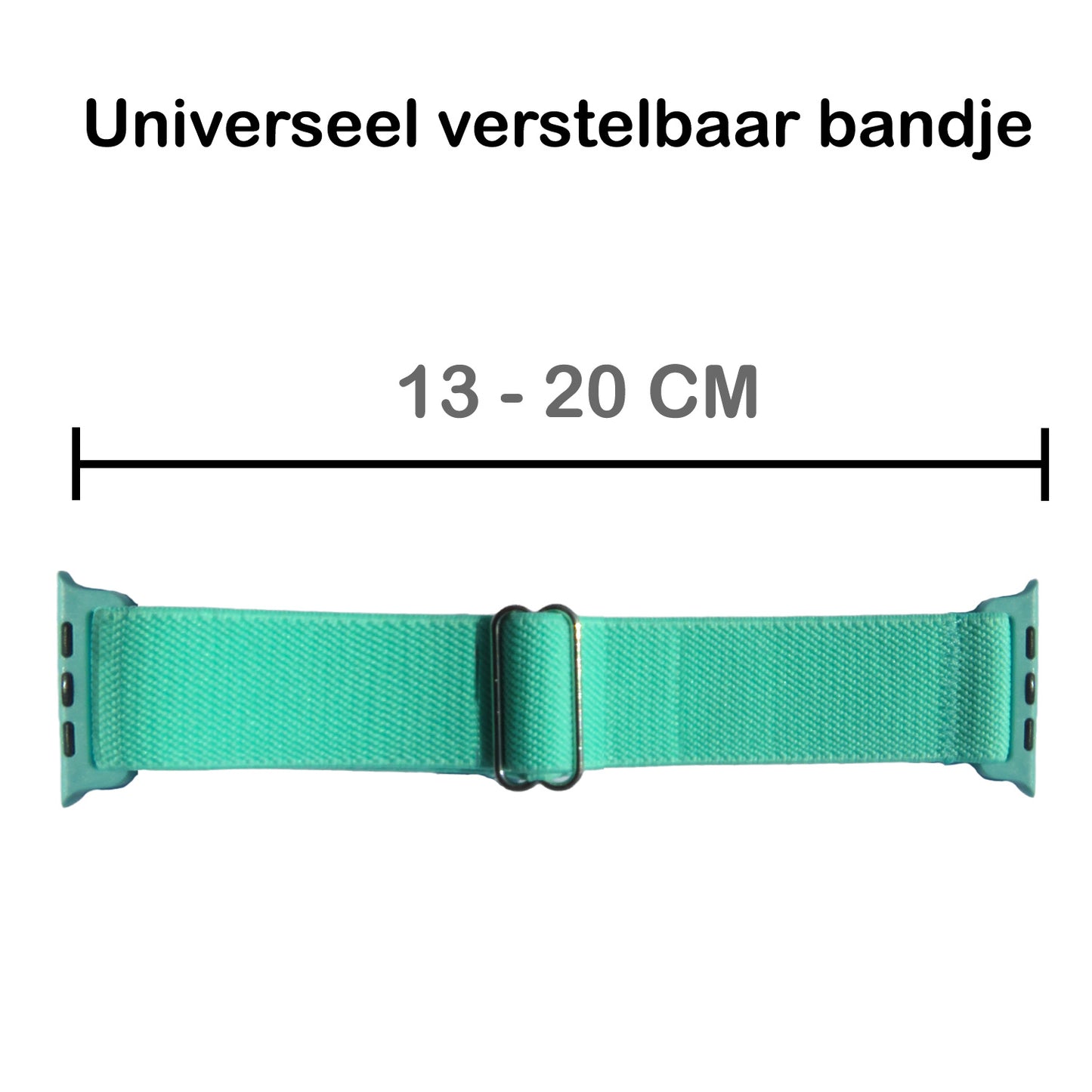 Horloge Bandje Geschikt Voor Apple Watch 1-8 / SE - 38/40/41 mm Bandje Stof - Mint