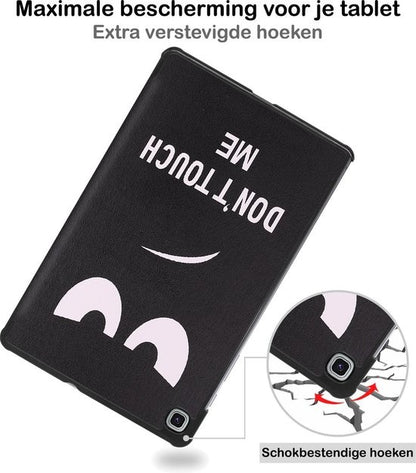 Samsung Galaxy Tab S6 Lite Trifold Bookcase Hoes - Don't Touch Me