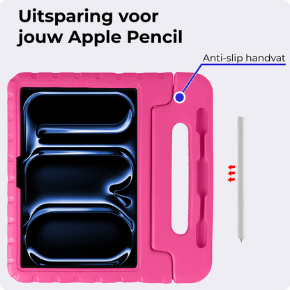 iPad Pro 2024 (11 inch) Kinderhoes Shockabsorberend Foam - Roze