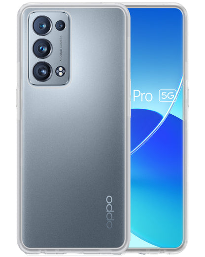 OPPO Reno 6 Pro Hoesje Siliconen Backcover Lichtgewicht - Transparant