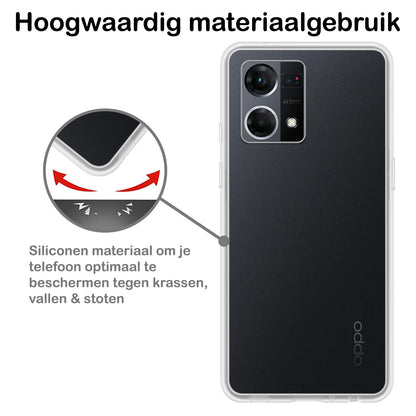 OPPO Reno 7 Hoesje Siliconen Backcover Lichtgewicht - Transparant