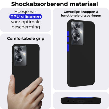 OPPO A79 Hoesje Siliconen Backcover Lichtgewicht - Zwart