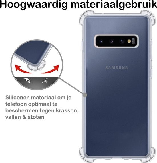 Samsung S10 Hoesje Shock Proof Siliconen - Transparant