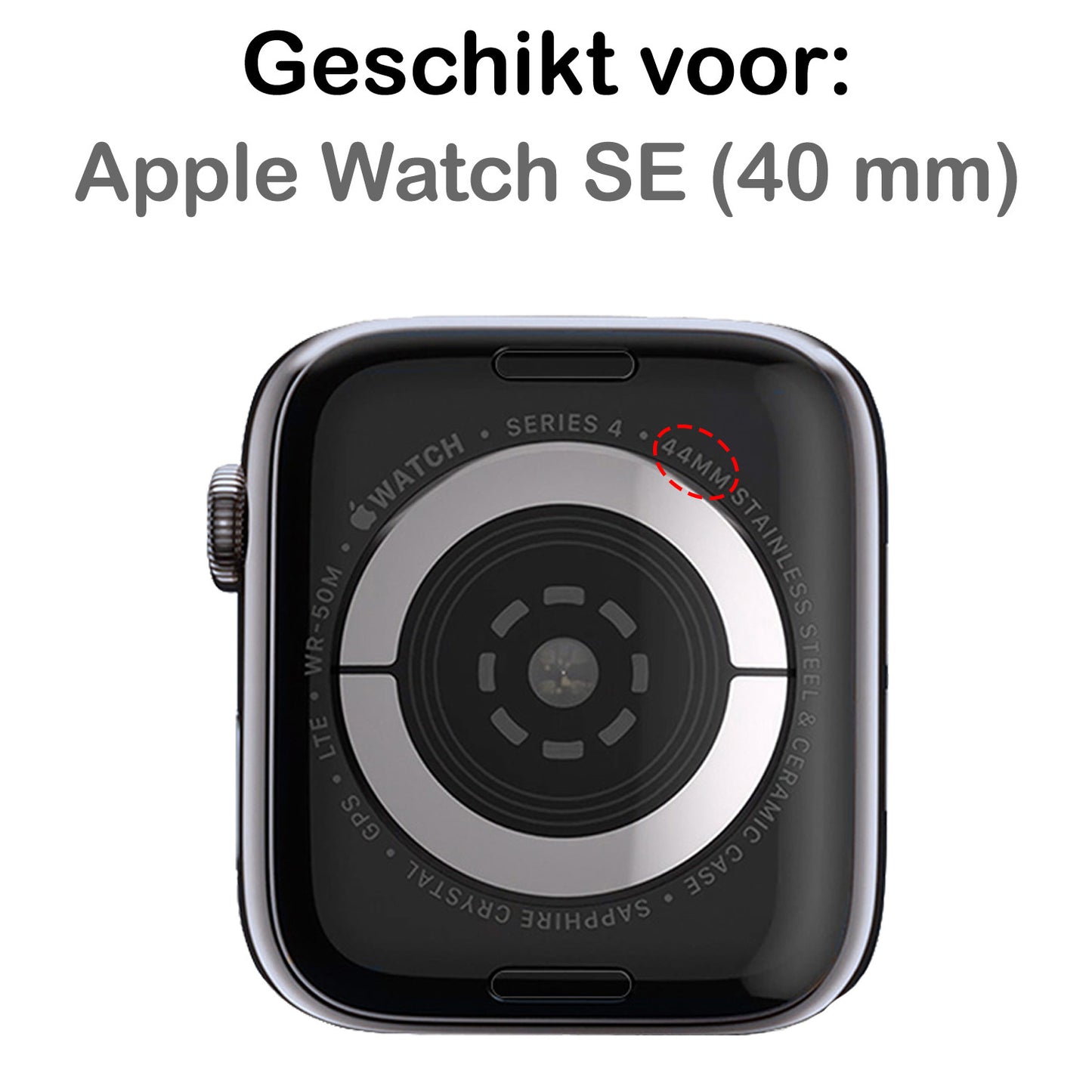 Polsbandje Met Magneetsluiting Geschikt voor Apple Watch SE 40 mm Bandje Milanees - Zwart