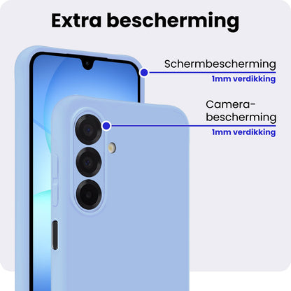 Samsung A17 Hoesje Siliconen Backcover Lichtgewicht - Lichtblauw