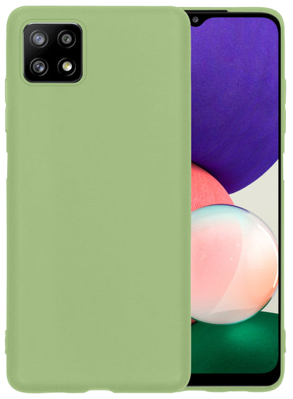 Samsung A22 4G Hoesje Siliconen Backcover Lichtgewicht - Groen