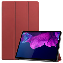 Lenovo Tab P11 Plus Trifold Bookcase Hoes - Donkerrood