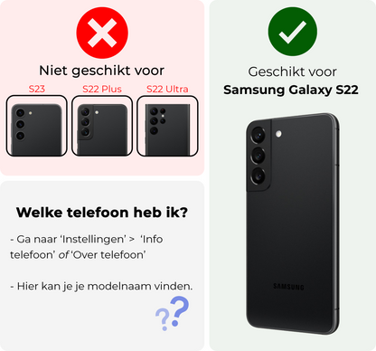 Samsung S22 Hoesje Bookcase Cover Uitneembaar - Bruin