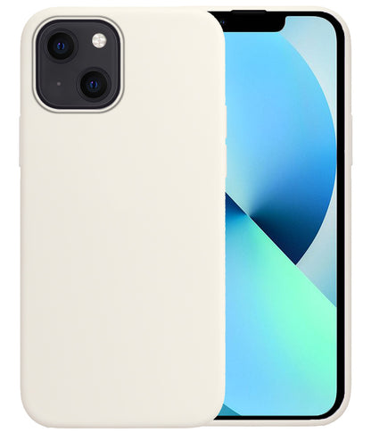 iPhone 14 Plus Hoesje Siliconen Backcover Lichtgewicht - Wit
