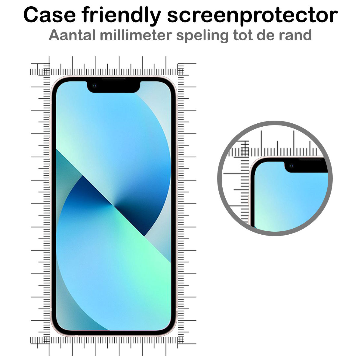 iPhone 13 Screenprotector Privacy Tempered Glass