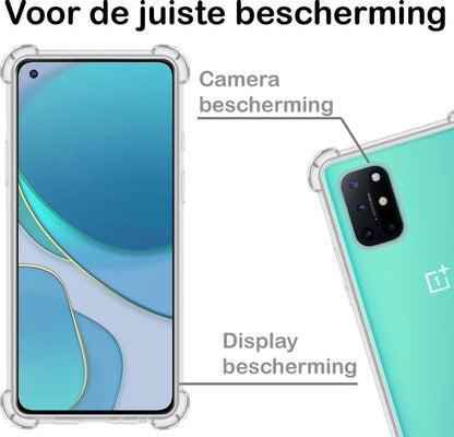 OnePlus 8T Hoesje Shockproof Backcover Siliconen - Transparant